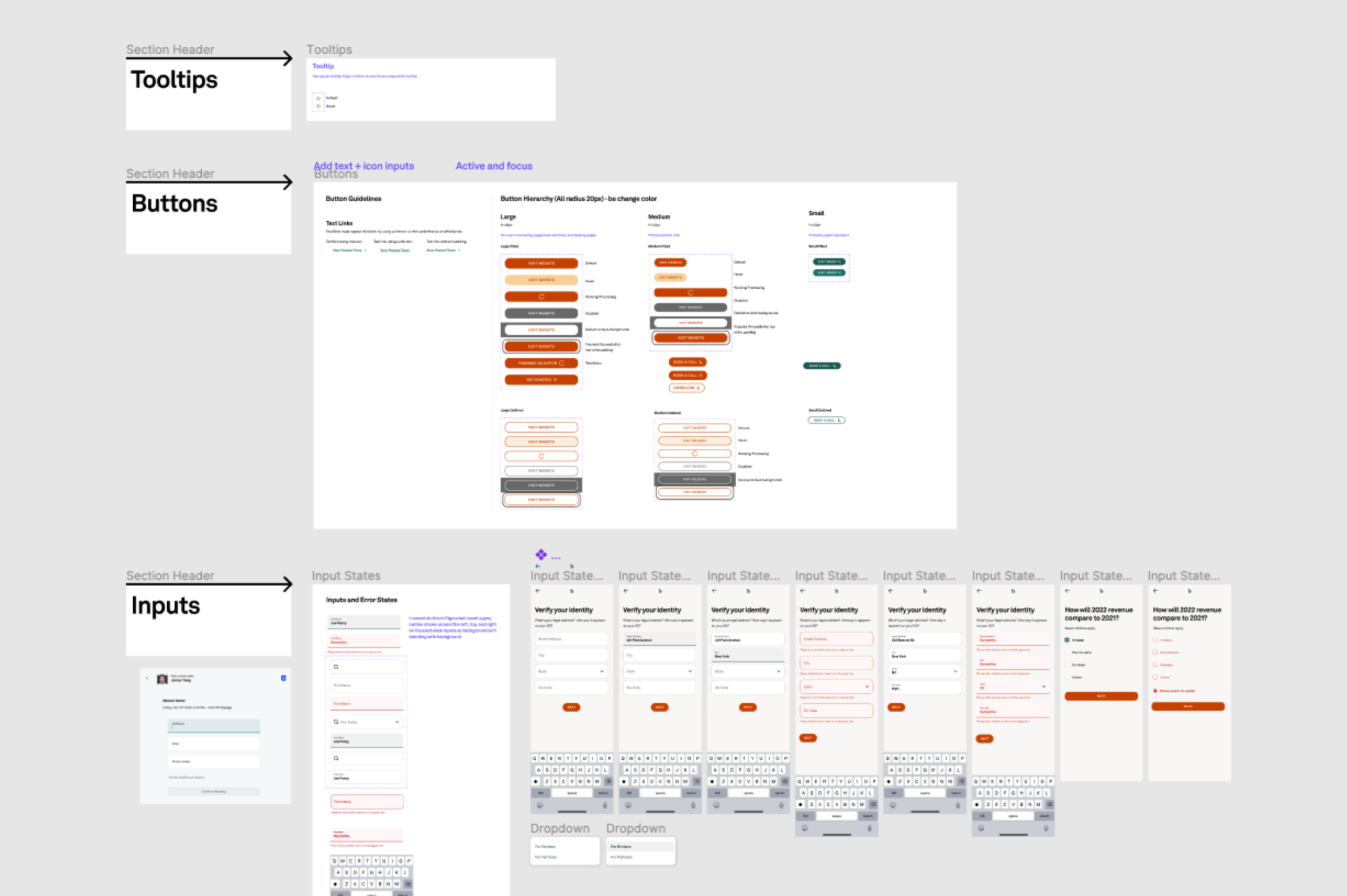 Baton Design System Buttons and Inputs